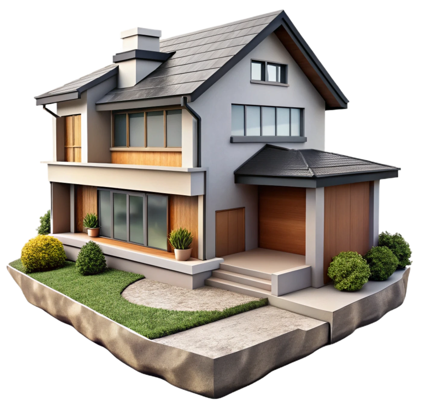 A finished modern house protected from foundation to roof